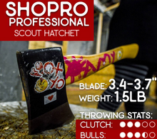 Load image into Gallery viewer, Shopro Professional League Throwing Axe - OG League Axe for the Sport of Urban Axe Throwing | Meets NATF/WATL specs | Buy Bulk Axes for Axe Throwing Venues Hand Forged Knives - Blacksmith Handmade Axes, Siam Blades  Old Block Blades