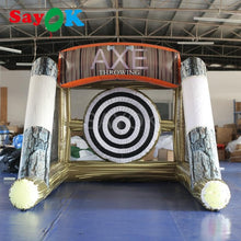 Load image into Gallery viewer, Inflatable Axe Throwing Game. The bouncy castle with axes!